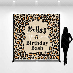 Aperturee - Aperturee Custom Name Leopard Print Birthday Bash Backdrop