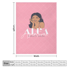 Aperturee - Aperturee Custom Name Pink Beauty Guru Girl Pattern Blanket