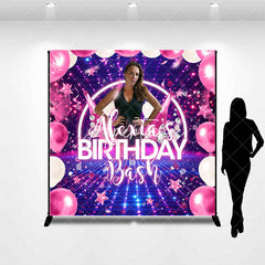 Aperturee - Aperturee Custom Photo Name Stars Balloons Birthday Backdrop