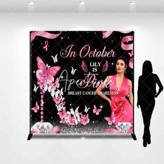 Aperturee - Aperturee Custom Pink Black Breast Cancer Awareness Backdrop