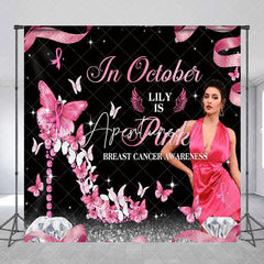 Aperturee - Aperturee Custom Pink Black Breast Cancer Awareness Backdrop