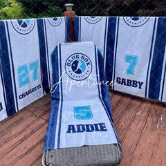 Aperturee - Aperturee Custom School Sport Team Beach Towel with Logo