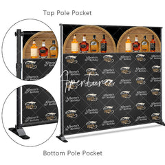 Aperturee - Aperturee Custom Wine Cabinet Step And Repeat Birthday Backdrop