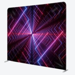 Aperturee - Aperturee Cyber Style Neon Lights Layering Fabric Party Backdrop