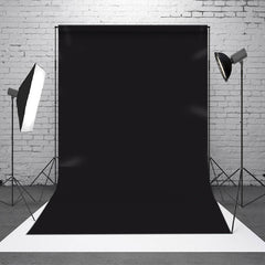 Aperturee - Aperturee Dark Black Solid Color Portrait Photography Backdrop