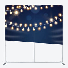 Aperturee - Aperturee Dark Blue With Lights Bokeh Party Backdrop Cover