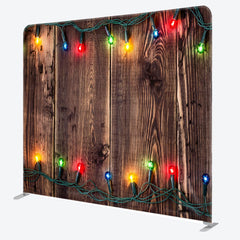 Aperturee - Aperturee Dark Brown Wood Texture Fabric Backdrop For Party