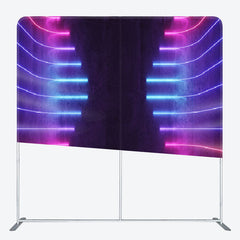 Aperturee - Aperturee Dark Parallel Neon Lights Room Party Backdrop Decor