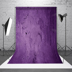 Aperturee - Aperturee Dark Purple Messy Cement Wall Fine Art Backdrop