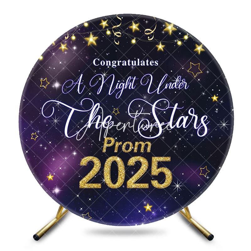 Aperturee - Aperturee Dark Purple Starry Night Round 2025 Grad Backdrop