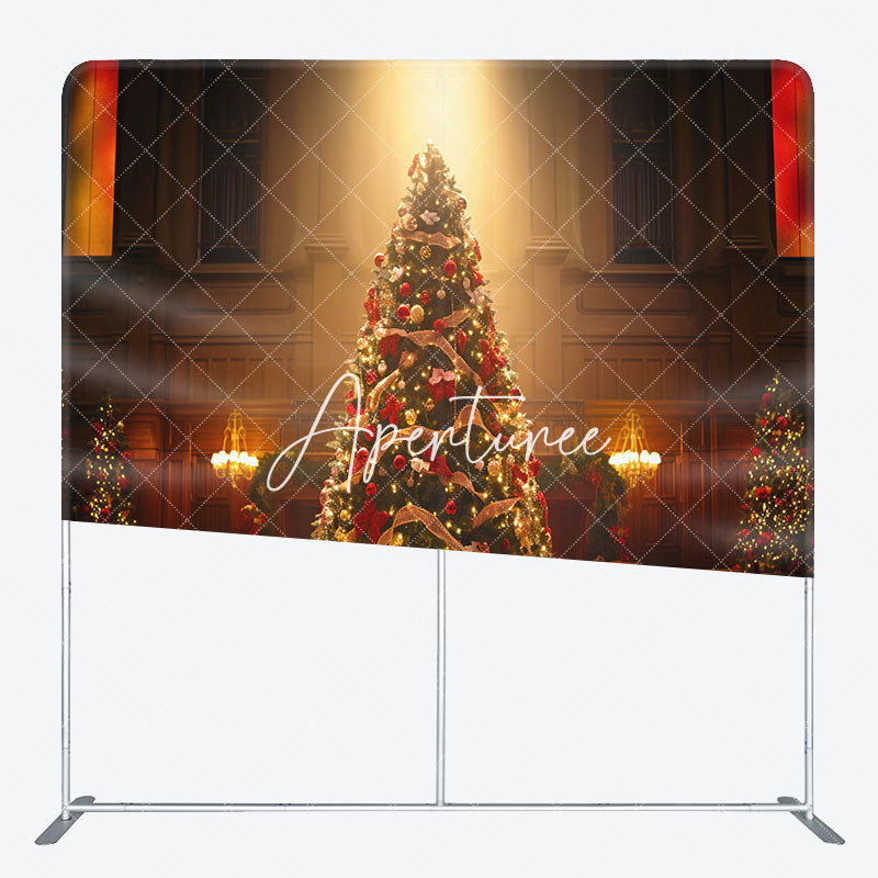 Aperturee - Aperturee Dark Room Light Christmas Tension Fabric Backdrop