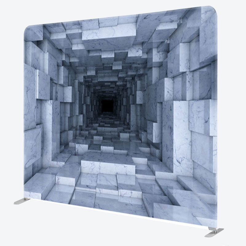 Aperturee - Aperturee Deep And Serene Marble Brick Tunnel Backdrop Decor