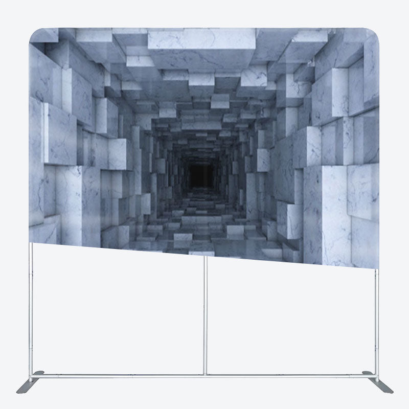 Aperturee - Aperturee Deep And Serene Marble Brick Tunnel Backdrop Decor