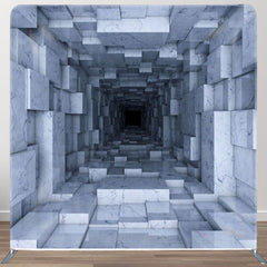 Aperturee - Aperturee Deep And Serene Marble Brick Tunnel Backdrop Decor