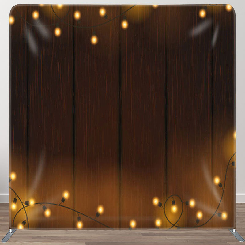 Aperturee - Aperturee Deep Wooden Board Warm Color Swivel Lights Backdrop