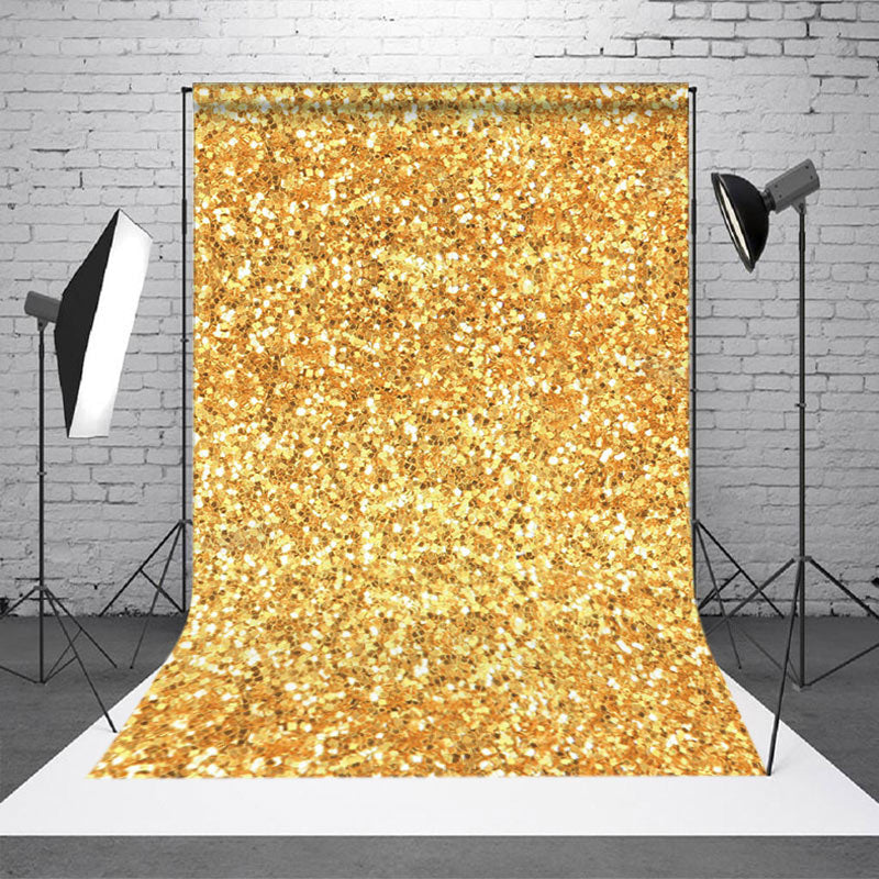 Aperturee - Aperturee Dense Bright Gold Dots Twinkling Photo Backdrop