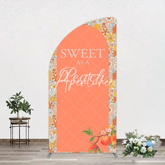 Aperturee - Aperturee Dense Daisy Floral Sweet As A Peach Arch Backdrop