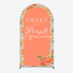 Aperturee - Aperturee Dense Daisy Floral Sweet As A Peach Arch Backdrop