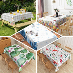 Aperturee - Aperturee Dense Football Print Sport Rectangular Tablecloth