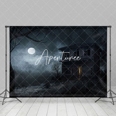 Aperturee - Aperturee Deserted Mountain House Night Halloween Backdrop