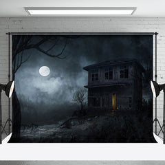 Aperturee - Aperturee Deserted Mountain House Night Halloween Backdrop