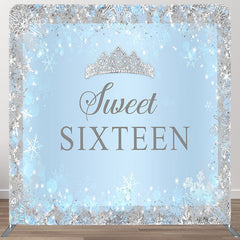 Aperturee - Aperturee Diamond Sweet Sixteen Fabric Backdrop Cover for Birthday