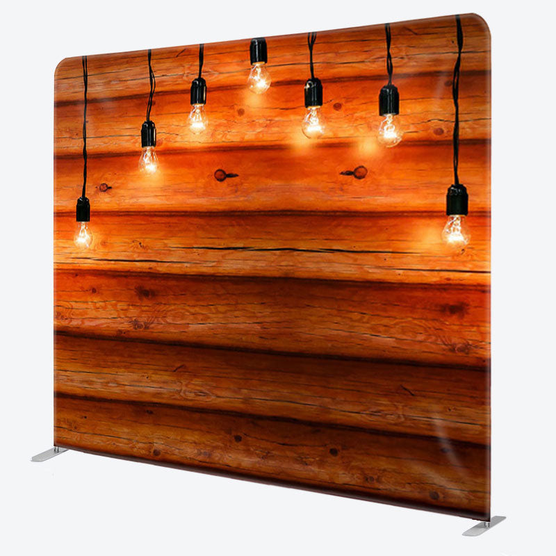 Aperturee - Aperturee Dim Atmosphere Brwon Wood Texture Party Backdrop