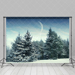 Aperturee - Aperturee Dim Cold Evening Snow Forest Moon Winter Backdrop