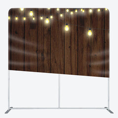 Aperturee - Aperturee Dim Dark Brown Wood Texture Backdrop Cover For Party