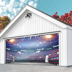 Aperturee - Aperturee Dim Light Boxing Gym Arena Sports Garage Door Banner