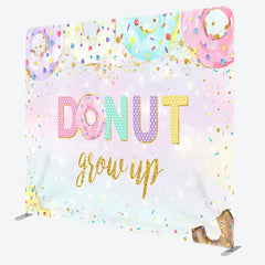 Aperturee - Aperturee Donut Grow Up Fabric Backdrop Cover for Baby Shower