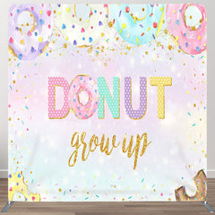 Aperturee - Aperturee Donut Grow Up Fabric Backdrop Cover for Baby Shower