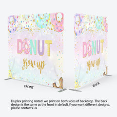 Aperturee - Aperturee Donut Grow Up Fabric Backdrop Cover for Baby Shower