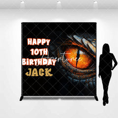 Aperturee - Aperturee Dragon Eye Scales Custom Name 10th Birthday Backdrop