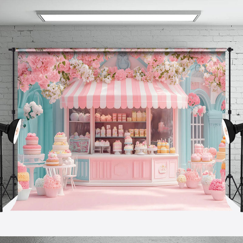 Aperturee - Aperturee Dreamlike Colorful Dessert Shop Cake Smash Backdrop