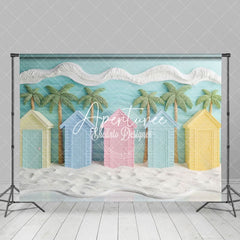 Aperturee - Aperturee Dreamy Beach Hut Scene Summer Vibe Vacation Backdrop