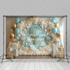 Aperturee - Aperturee Dreamy Hot Air Balloon Adventure Cake Smash Backdrop