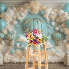 Aperturee - Aperturee Dreamy Hot Air Balloon Adventure Cake Smash Backdrop