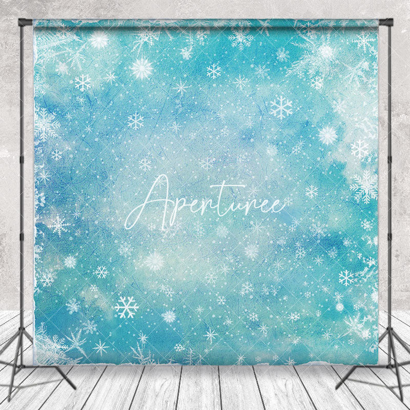 Aperturee - Aperturee Dreamy Wonderland Bokeh Snowflake Photography Backdrop