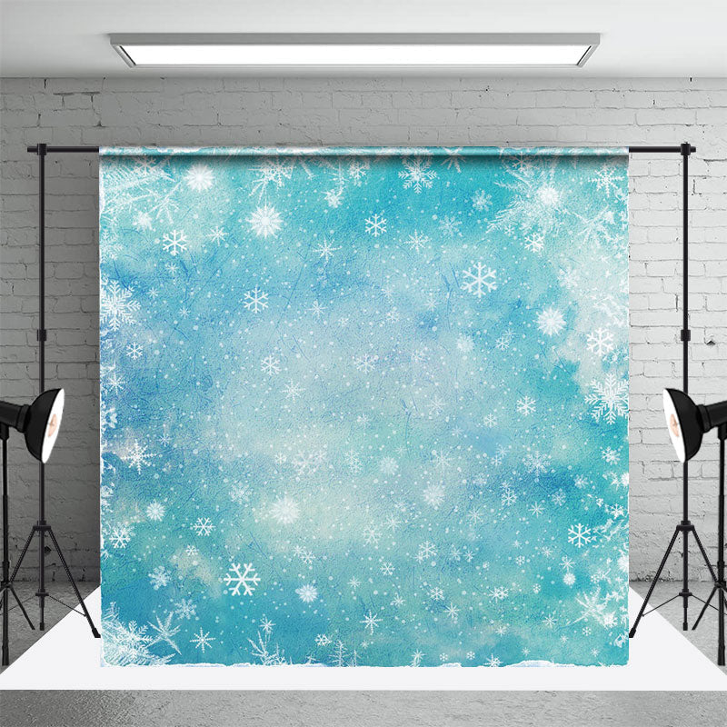 Aperturee - Aperturee Dreamy Wonderland Bokeh Snowflake Photography Backdrop