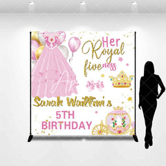 Aperturee - Aperturee Dress Royal Fiveness Custom Name Birthday Backdrop