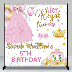 Aperturee - Aperturee Dress Royal Fiveness Custom Name Birthday Backdrop