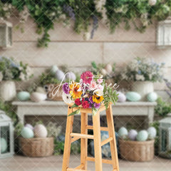 Aperturee - Aperturee Easter Celebration Table Flowers Festive Backdrop