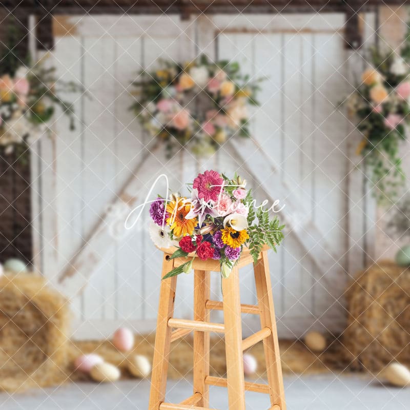 Aperturee - Aperturee Eggs Floral Doorway Rustic Elegant Festival Backdrop