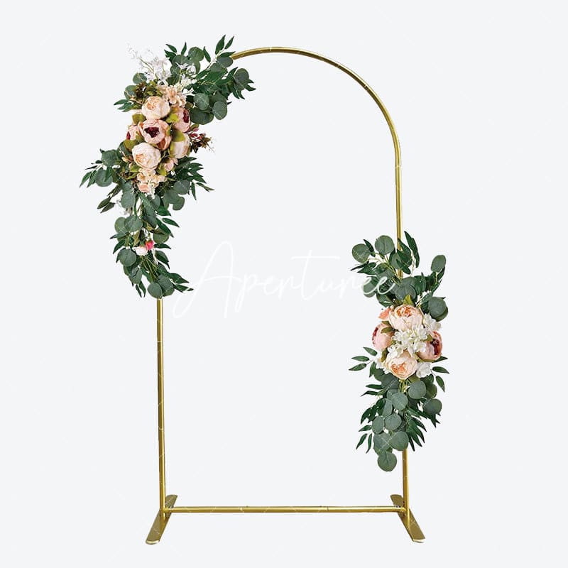 Aperturee - Aperturee Elegant Floral Baby Shower Arch Backdrop For Girls