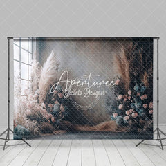 Aperturee - Aperturee Elegant Floral Window Boho Backdrop For Wedding