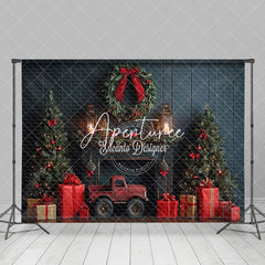 Aperturee - Aperturee Elegant Indoor Decorated Christmas Vibe Backdrop