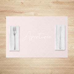 Aperturee - Aperturee Elegant Light Pink Solid Color Set Of 4 Placemats