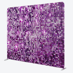 Aperturee - Aperturee Elegant Purple Sequins Glitter Pillow Cover Backdrop