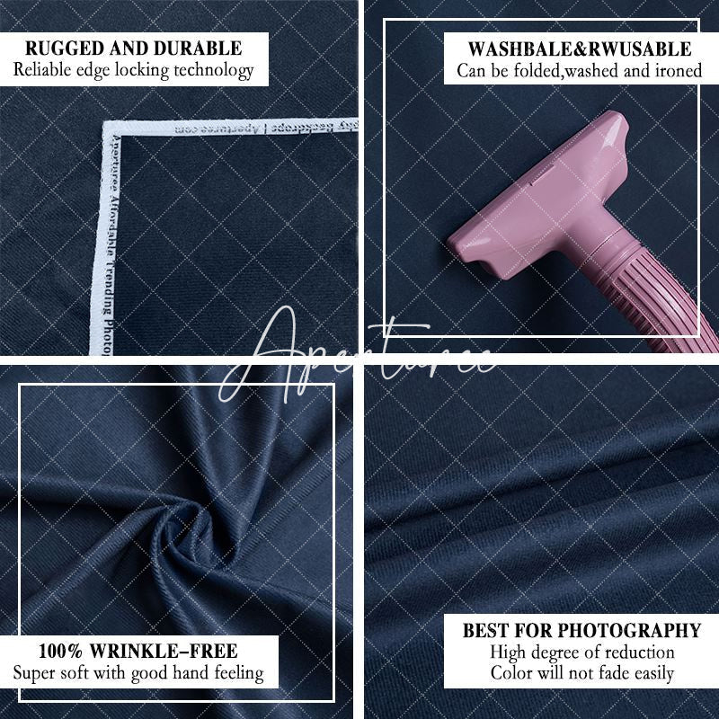 Aperturee - Aperturee Elegant Royal Blue Rose Fine Art Combo Set Backdrop